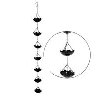 Japanese Style Rain Chain for Gutters 7 Cups Eaves Water Drainage Chain Rain Catcher  Courtyard Style C
