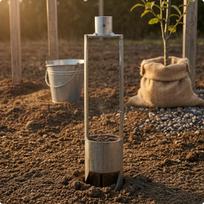 Soil Auger Tree-Planting Tool Planting Hole Digger Auger Cutting Edges Garden Tools brown
