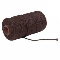 Pure Cotton 100m Long/100Yard Artisan DIY Macrame Cotton Rope Linen String Twisted Cord Home Textiles black