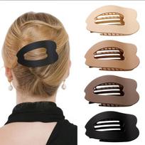4pcs Flat Hair Clips Large Strong Hold Non-Slip Grip for Thick And Fine Hair Solid Color beige