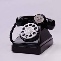 Retro telefono taupyklė Kūrybiška dovana Vaikų taupymo žaislai Miela monetų taupyklė Vaikams Style 2-Black