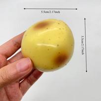 Crunchy Squishy Potato Stress Ball For Adults Handmade Round Blocks Filled Asmr Crispy Fidget Squeeze Toy yellow