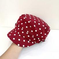 [New in Autumn] Retro polka dot beret women's new flat-top equestrian hat fashionable face newsboy hat M（56-58cm） brown