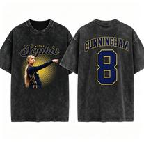 Sophie Cunningham #8 Double?Sided Sports Portrait Stone Wash T?Shirt 100 black