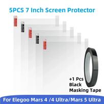 5Pcs Screen Protector For ELEGOO Mars 4/ 4 Ultra/ Mars 5 Ultra LCD Resin 3D Printers Anti Scratch Protective Film Accessories For Mars 5 Ultra