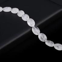 Natūralaus akmens karoliukai, opalas/agatas/malachitas, ovalūs briaunoti karoliukai papuošalams gaminti „pasidaryk pats“ karoliai, apyrankės, auskarai, aksesuarai Clear Quartz/16x12x6mm black