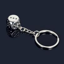 Sėkmės kauliukų raktų pakabukas Personalizuotas cinko lydinio raktų pakabuko aksesuaras Kūrybingas metalinis raktų dirželis Automobilio raktų žiedas Dovanos sidabras