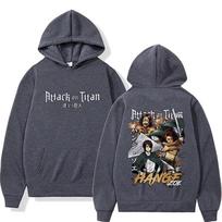 Anime Attack on Titan Grafinis džemperis su gobtuvu Hanji Zoe spaudinys Unisex Džemperis su gobtuvu Vyrai Moterys Animacinis Manga Prekės Dydžio Negaliojantis Puloveris Džemperiai su gobtuvu S tamsiai pilka spalva