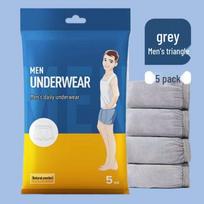 Vyrų vienkartinės medvilninės kelnaitės kelionėms - Supakuotos po vieną 4XL [160-180 lbs] gray