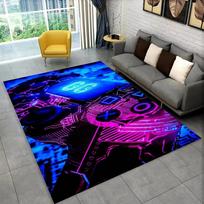 Colorful Game Controller Theme Carpet Living Room Decor Sofa Rug Bedside Soft Area Rug Balcony Coffee Table Floor Mat Doormat 40x60cm blue