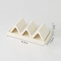 Retro Natural Cave Stone Soap Box Household Soap Tray Rack Drain Box Bathroom Decoration Bathroom Supplies Drain Box smėlis