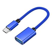 OTG Data Cable Plug And Play Portable High Toughness Universal Type-C Male to USB 2.0 Female OTG Adapter Cable for Home mėlyna