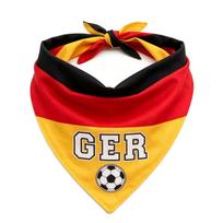 Pet Bandana Triangle Scarf with Soccer Ball and Country Code Design Adjustable Size Suitable for Small Medium Large Dogs and Cats One Size black