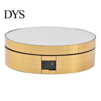 Electric Rotating Display Stand 12cm Mirror 360 Degree Turntable Rotation Jewelry Holder for Photography auksinė