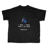 Portal 2 Valve Wheatley Retro Puzzle T Shirt for Men Women Vintage Indie Adventure Game Graphic L black