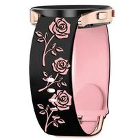 20mm Watch Strap Woman Wristband For Garmin Vivoactive 6 5 3 Venu 2 Plus/ Venu Sq 2/SQ Forerunner 570 42mm 165 645 245 Watchband 20mm Forerunner 165 black