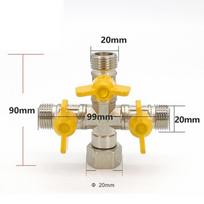 2/3 Switch Y Shaped Ball Valve Rustproof Hose Pipe Barb Fitting Sturdy Brass Diverter Valve  RV Style 8
