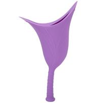 Female Travel Emergency Standing Silicone Urinal Collapsible Portable Toilet Funnel(Purple) pink