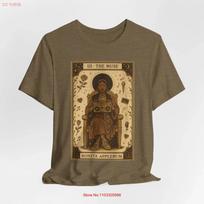 Bonita Applebum Tarot T Shirt Jersey Retro Hip Hop Soul Muse Card Design Boombox Goddess 90s Vintage Vibes Afro Art Vintage L brown