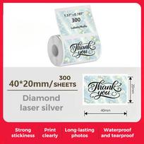 Durable Self Adhesive Thermal Sticker Paper 40x20mm 1 Roll Laser Print for M110 M120 M200 M220 Munbyn Business Use A26 white