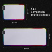Black and White Background Rgb Gaming Mouse Pad LED Laptop White Pad Gamer Computer Keyboard Carpet Gaming Accessories Desk Mat 300x350x4mm black