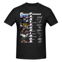 Fast And Furious Film Character Street Tshirt Casual Girlish Feeling Home Comfort Cotton Tee M black