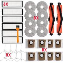 Fit For Xiaomi Robot Vacuum X20+, X10+ / X20 Plus, X10 Plus Parts Roller Side Brush Hepa Filter Mop Cloth Dust Bag Accessories as the picture gray