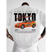 Drift Car Graphic T-and kids tshirt Men Women Streetwear Short Sleeve Cotton Vintage Japanese Racing Tuner Style Tee Tops 150 black
