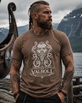 VALHÖLL Viking T-Shirt, Norse Warrior Art, Odin Inspired Apparel, Scandinavian Pagan Graphic Tee M black
