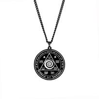 Sėkmės Abraxas Magiška Siela Kontrolė Gyvenimas Geriausia Turto Amuletas Nerūdijančio Plieno Pakabukas Karoliai 50cm (Necklace Size） white