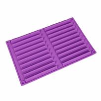 20 ertukių silikoninės juostelės formelės Maistinės klasės torto dekoravimo įrankis Šokolado sūrio lazdelėms Style 3 purple