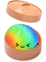 Rainbow Color Dumpling Squishy Toy With Bamboo Slow Rising Stress Relief Fidget Ball Soft Squeeze Toys For Adults & Kids green