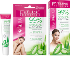 Eveline 99% Natural Aloe Vera - Depilācijas komplekts seijai un bikini zonai + Nomierinošais gels, 1 gab.