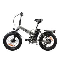 UNIVERCYCLE B3 Visureigis Sulankstomas Elektrinis Dviratis 20 Colių Stori Padangos 48V12.5Ah Baterija 60KM/H Apkrova 350W Variklis Miesto Kelionėms Suaugusiųjų E-Dviratis Su Keleivio Sėdyne pilka