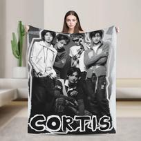 CORTIS Kpop Flaneliniai pledai Šiltas minkštas užtiesalas sofai kėdei kelionei Naujoviškas lovatiesė sofos lovos užvalkalas 30x40in