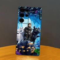 Lovely Couple Toothless Fury Dragon Phone Case For Samsung S 20 21 22 23 Lite Plus Ultra Clear Mobile Cover Funda Samsung S25 black