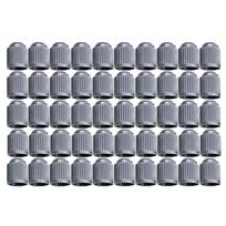 Car Tire Valve Stem Caps Plastic Tyre Valve Dust Caps Universal Wheel Stem Covers for Auto Bicycle Bike Motorcycle Car Accessory 50pcs gray
