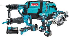 Elektrinių įrankių rinkinys Makita CORDLESS TOOL SET 3X5AH DLX6141TX1 18V | 197050017222 | 197050017222