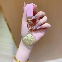 Gold Horse Keychain: 999 Pure Gold Leather Cartoon Pendant Ornament, Celebrity Bag & Car Accessory brown