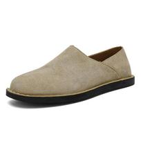 Men's Large Monk Strap Leather Slip-On Loafers, Size 48 - Casual Fashion Driving Shoes 46 beige