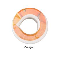 6Pcs Water Bottle Flavoring Pod 0 Sugar 0 Calories Drink Bottle Fruit Fragrance Ring for Sport Gym Orange white