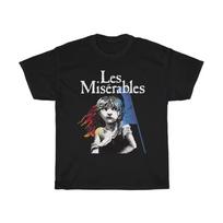 Les Miserables Broadway Musical Show Men's Black T-and kids tshirt Clothing Graphic Short Sleeve and kids tshirt Men Women All-Season 120 gray