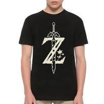 The Legend of Zelda Logo T-Shirt / 100% Cotton Tee / Men's Women's All Sizes (yw-341) 140 black