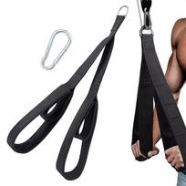 Gym Leg Raise Strap Fitness Equipment Muscle Training Support Exercise Suspension Sling black