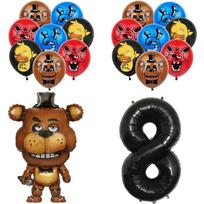 FNAF Gimtadienio Šventės Dekoracija Vidurnakčio Lokys Folinis Latekso Balionas Penki Naktys pas Freddy žaidimas Žaislas Foninis Baneris Torto Viršus Other