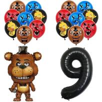 FNAF Gimtadienio Šventės Dekoracija Vidurnakčio Lokys Folinis Latekso Balionas Penki Naktys pas Freddy žaidimas Žaislas Foninis Baneris Torto Viršus Other