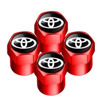 4Pcs/set Alloy Car Tire Valve Stem Air Caps Anti-theft Airtight AS46 Cover For Toyota Camry Yaris Hilux Prius Avensis Auris Corolla