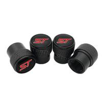 4PCS Car Wheel Tire Valve Stem Caps Cover For Ford ST EUYTYR5 Line Focus X 2 3 Mondeo Fiesta Kuga MK2 MK3 MK4 Tyre Styling Accessories black