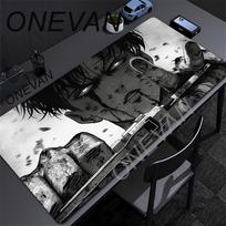 Attack on Titan Anime Large Lock Edge Mouse Pad Computer Mousepad XXL S Gaming Padmouse Gamer Laptop Keyboard Mouse Mats Carpet 30x80x0.2cm gray