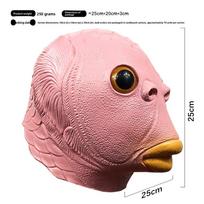 Gyvūnų serijos latekso žuvies galvos kaukė Cosplay ir teminiams renginiams Pink Fish Head pink